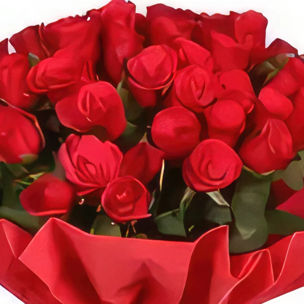 Γιαγιά λουλούδια- Ρουμπίνι Κόκκινο Μπουκέτο/ρύθμιση λουλουδιών