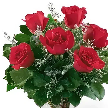 Cala Llonga flowers  -  Ruby Romance Roses Flower Bouquet/Arrangement