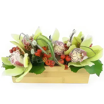France flowers  -  Santa Ana Green Lying Composition Flower Delivery
