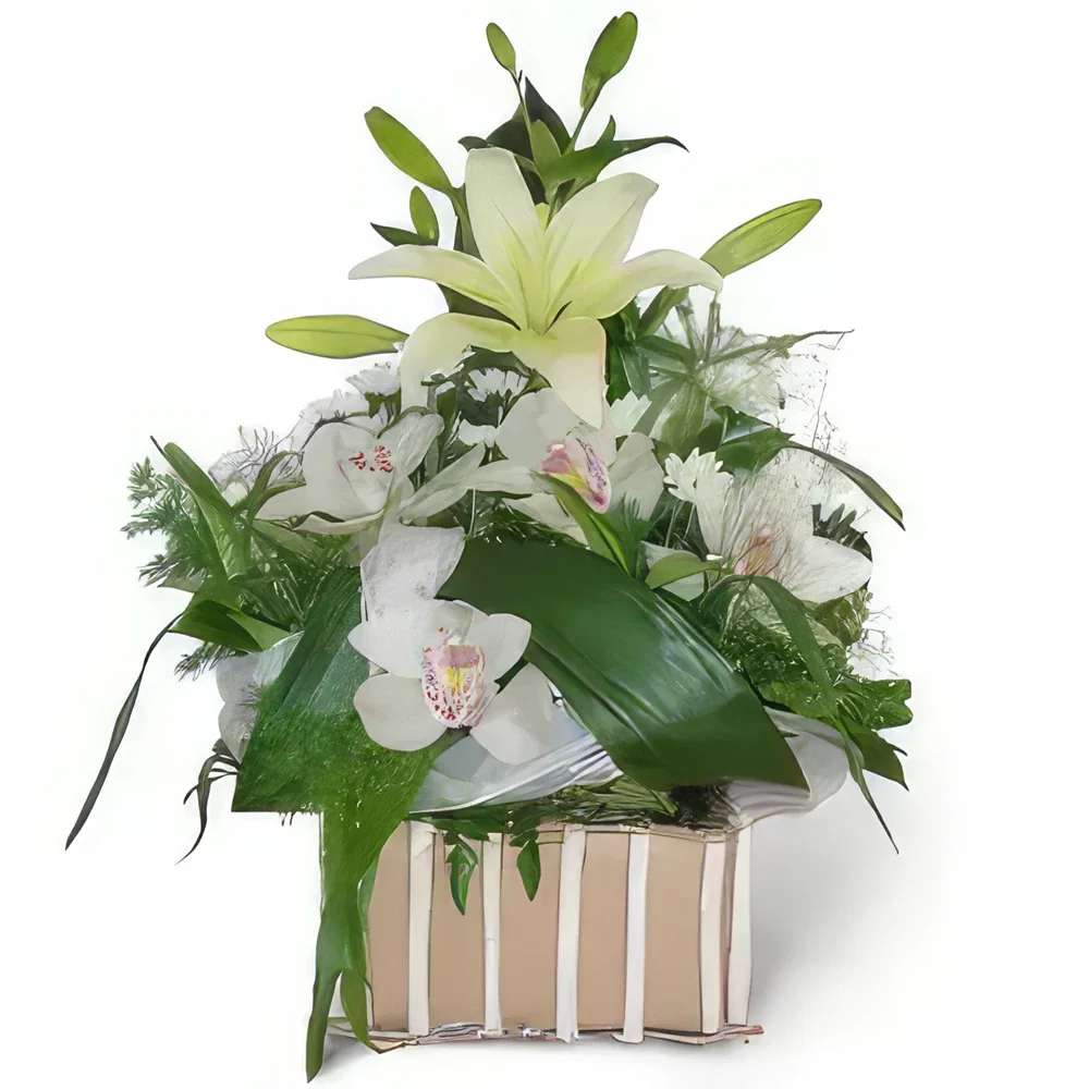 Krakau bloemen bloemist- Organza decoratie Boeket/bloemstuk