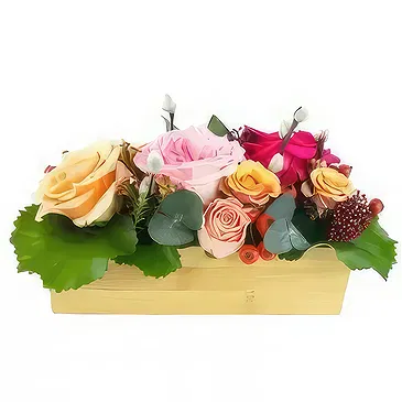 Le François flowers  -  Sao Polo rose elongated composition Flower Bouquet/Arrangement