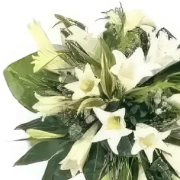 El Machucado flowers  -  White roses funeral bouquet Flower Bouquet/Arrangement