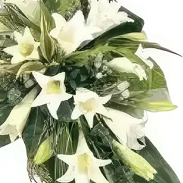 El Machucado flowers  -  White roses funeral bouquet Flower Bouquet/Arrangement