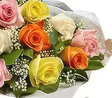 Sitrah blommor- Blanda färgrosor Bukett/blomsterarrangemang