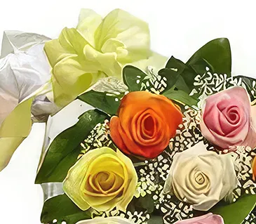 Sitrah blommor- Blanda färgrosor Bukett/blomsterarrangemang