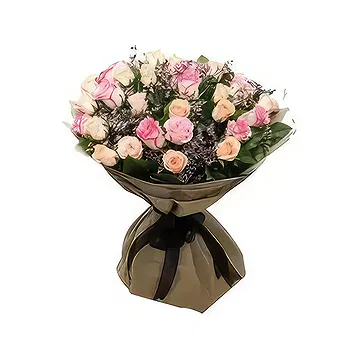 Saudi Arabia flowers  -  Peach & Pink Roses Flower Delivery
