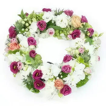 Aurignac flowers  -  Small crown of stitched flowers Diane Delivery