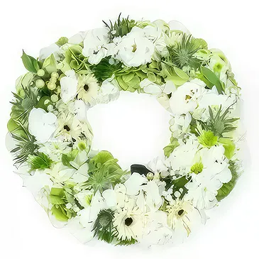 Case-Pilote Blumen Florist- Kleiner Kranz aus weißen Epona-Blüten Bouquet/Blumenschmuck