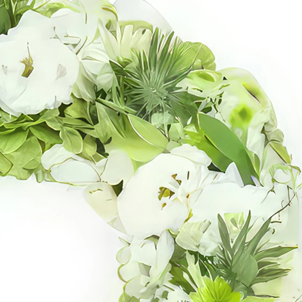 fleuriste fleurs de Bordeaux- Petite couronne de fleurs blanches Épona Bouquet/Arrangement floral