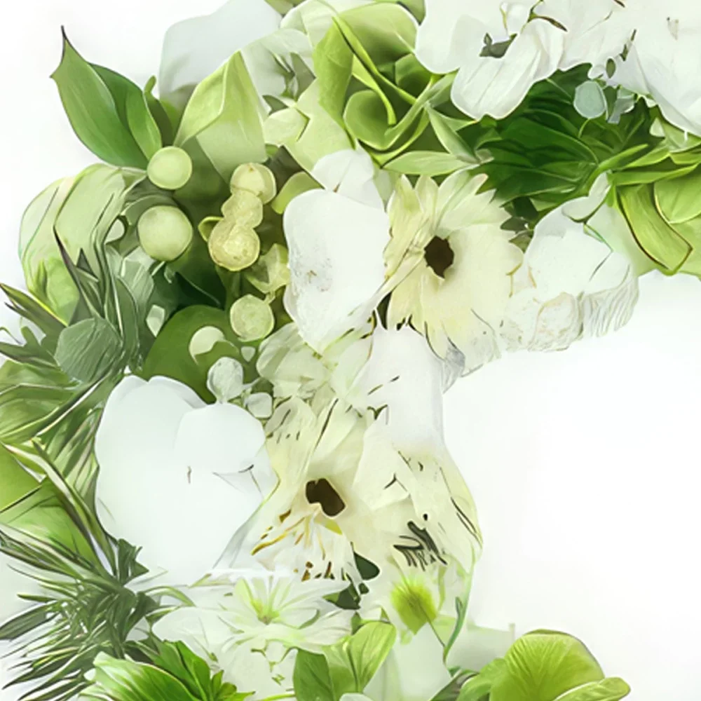 Nantes rože- Majhen venec iz belih cvetov Épona Cvet šopek/dogovor