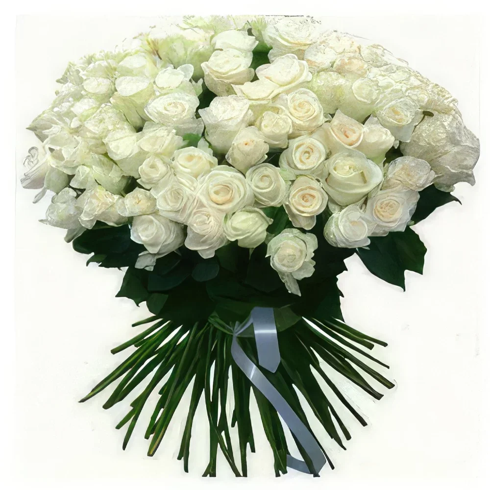 Santa Clara flowers  -  Snow White Flower Bouquet/Arrangement