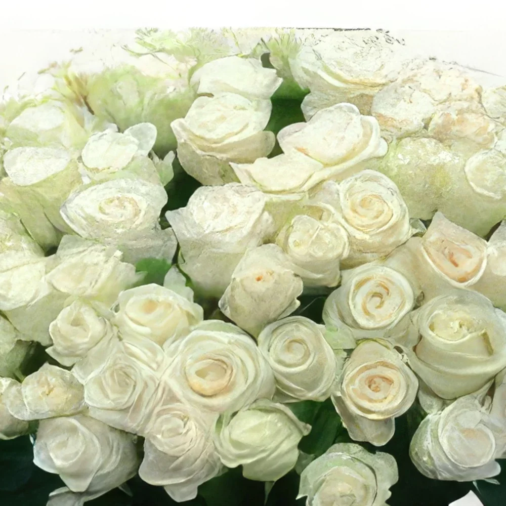Κίνα λουλούδια- Χιόνι λευκό Μπουκέτο/ρύθμιση λουλουδιών