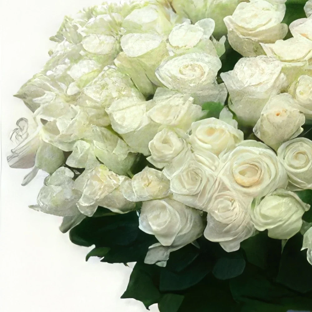 Casablanca Blumen Florist- Snow White Bouquet/Blumenschmuck