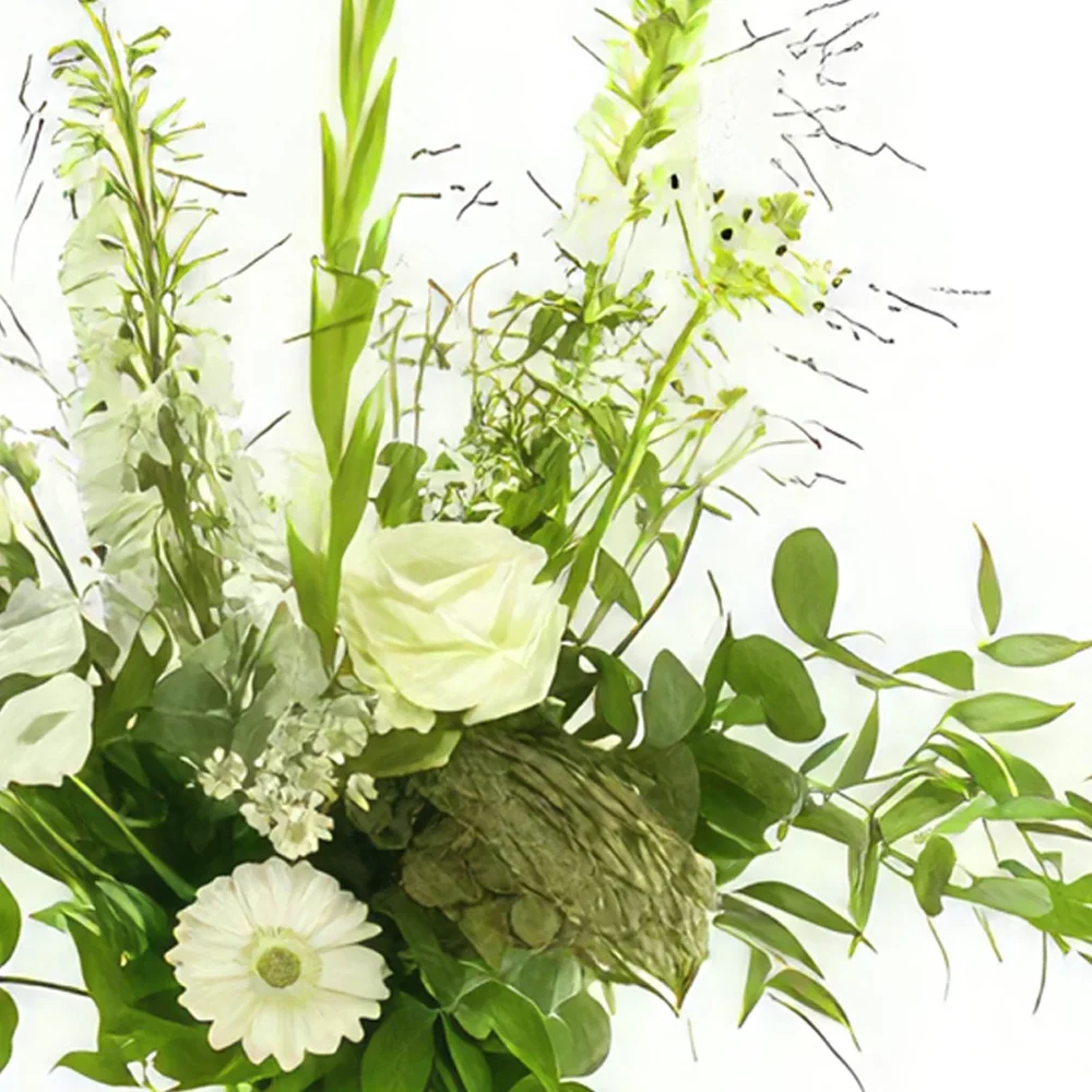 fleuriste fleurs de La Haye- Blanc comme neige Bouquet/Arrangement floral