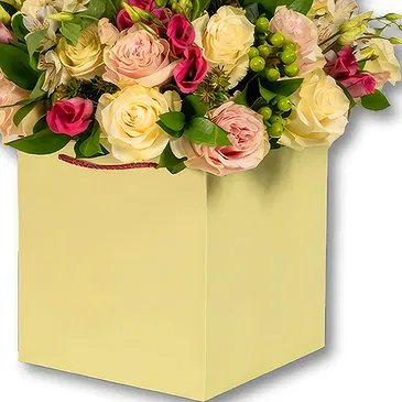 An-Najadah blomster- Myk rosa og hvit rosebukett Blomsterarrangementer bukett