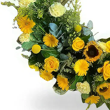 Zande blommor- Minne Bukett/blomsterarrangemang