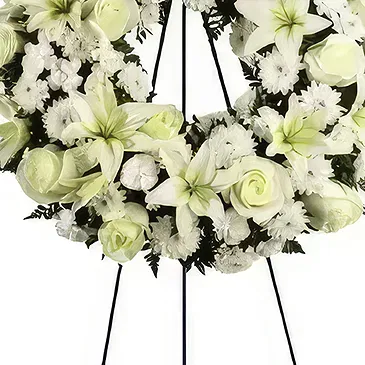 Santos Reyes Yucuna flowers  -  WREATH OF EVERLASTING PEACE Flower Bouquet/Arrangement