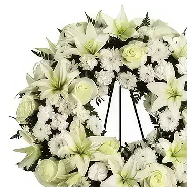 Santos Reyes Yucuna flowers  -  WREATH OF EVERLASTING PEACE Flower Bouquet/Arrangement