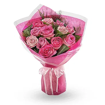 Greece flowers  -  DARK PINK FIGURE Flower Bouquet/Arrangement