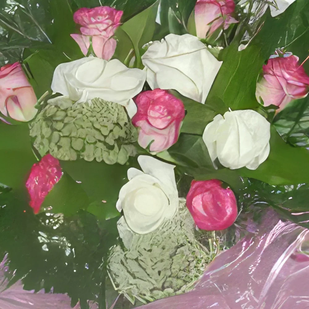 Krakau bloemen bloemist- witte liefde Boeket/bloemstuk