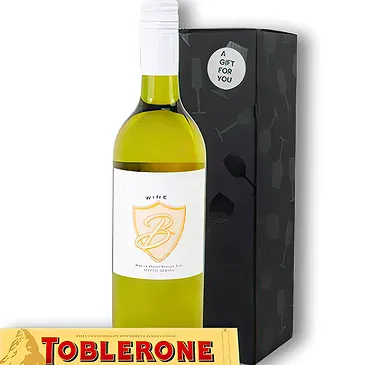 Bäch flowers  -  White Wine Gift Set Flower Bouquet/Arrangement