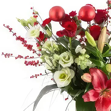 Berlijn bloemen bloemist- Sprankelende kerst Boeket/bloemstuk