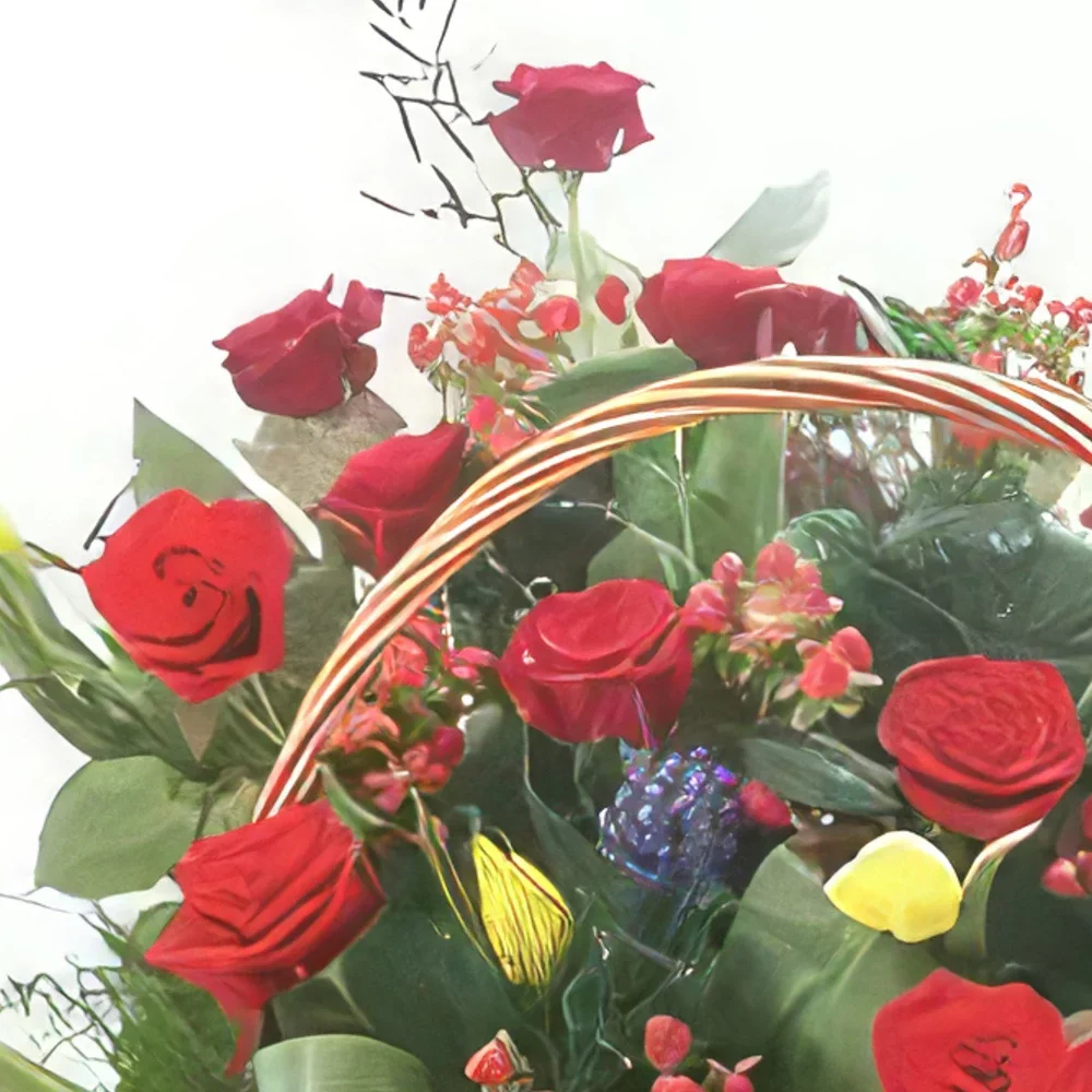 グダンスク 花- 15本の赤いバラ 花束/フラワーアレンジメント