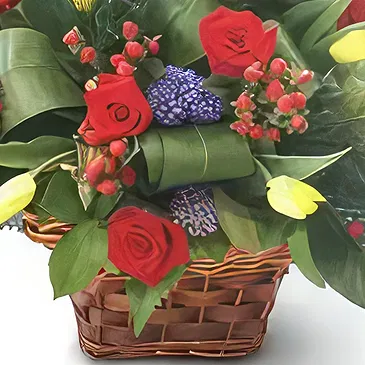 Malta flowers  -  15 Red Roses Flower Bouquet/Arrangement