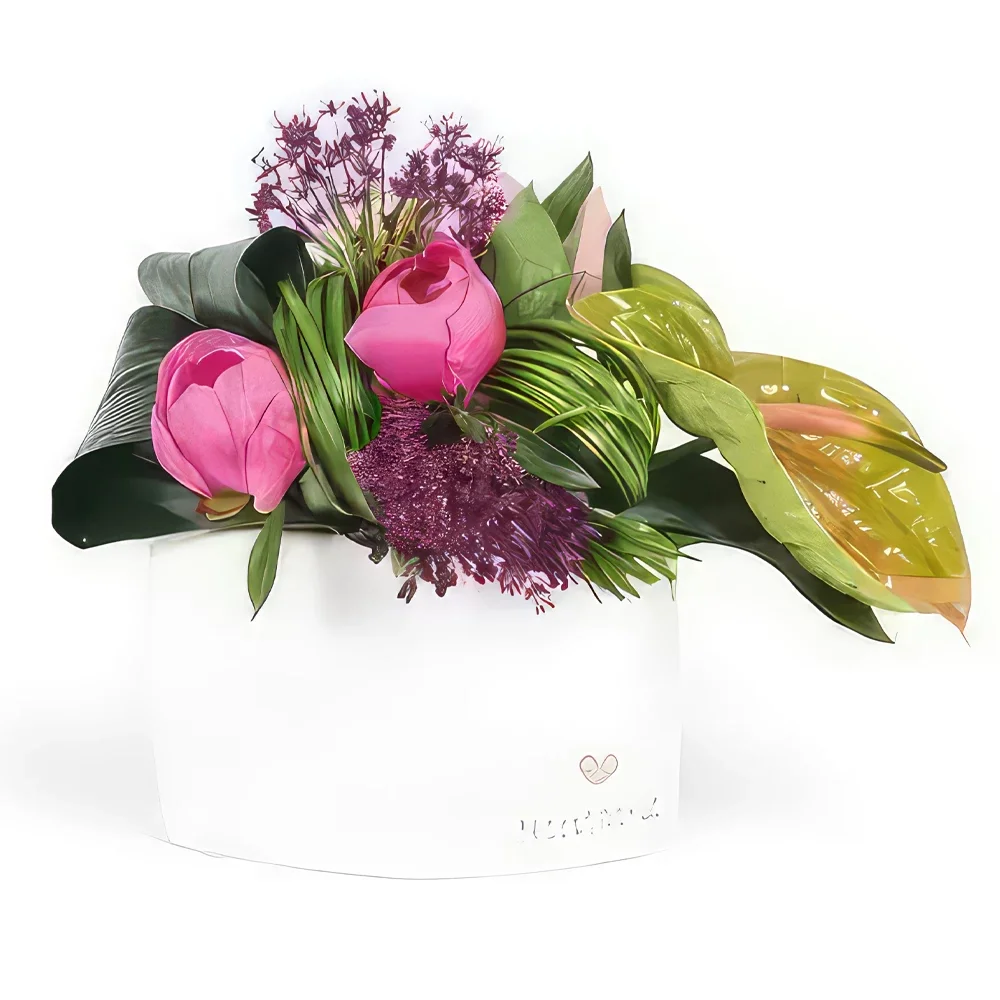 flores Marsella floristeria -  Composición de amor cuadrado Ramo de flores/arreglo floral