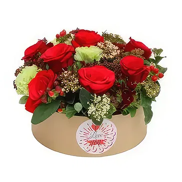 Adma flowers  -  I Love you Basket Flower Bouquet/Arrangement