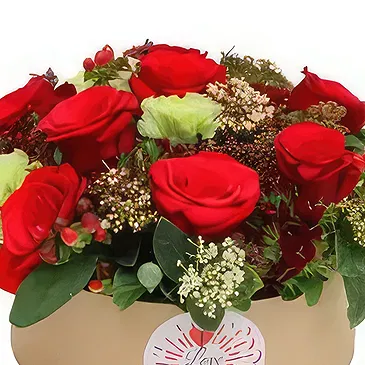 Adma flowers  -  I Love you Basket Flower Bouquet/Arrangement