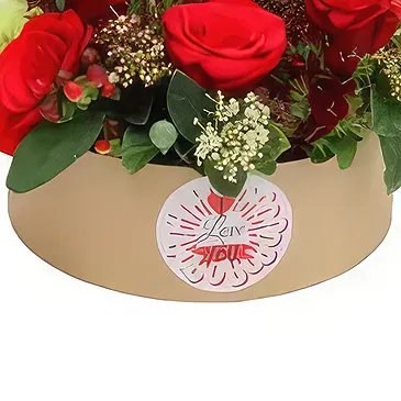 Adma flowers  -  I Love you Basket Flower Bouquet/Arrangement