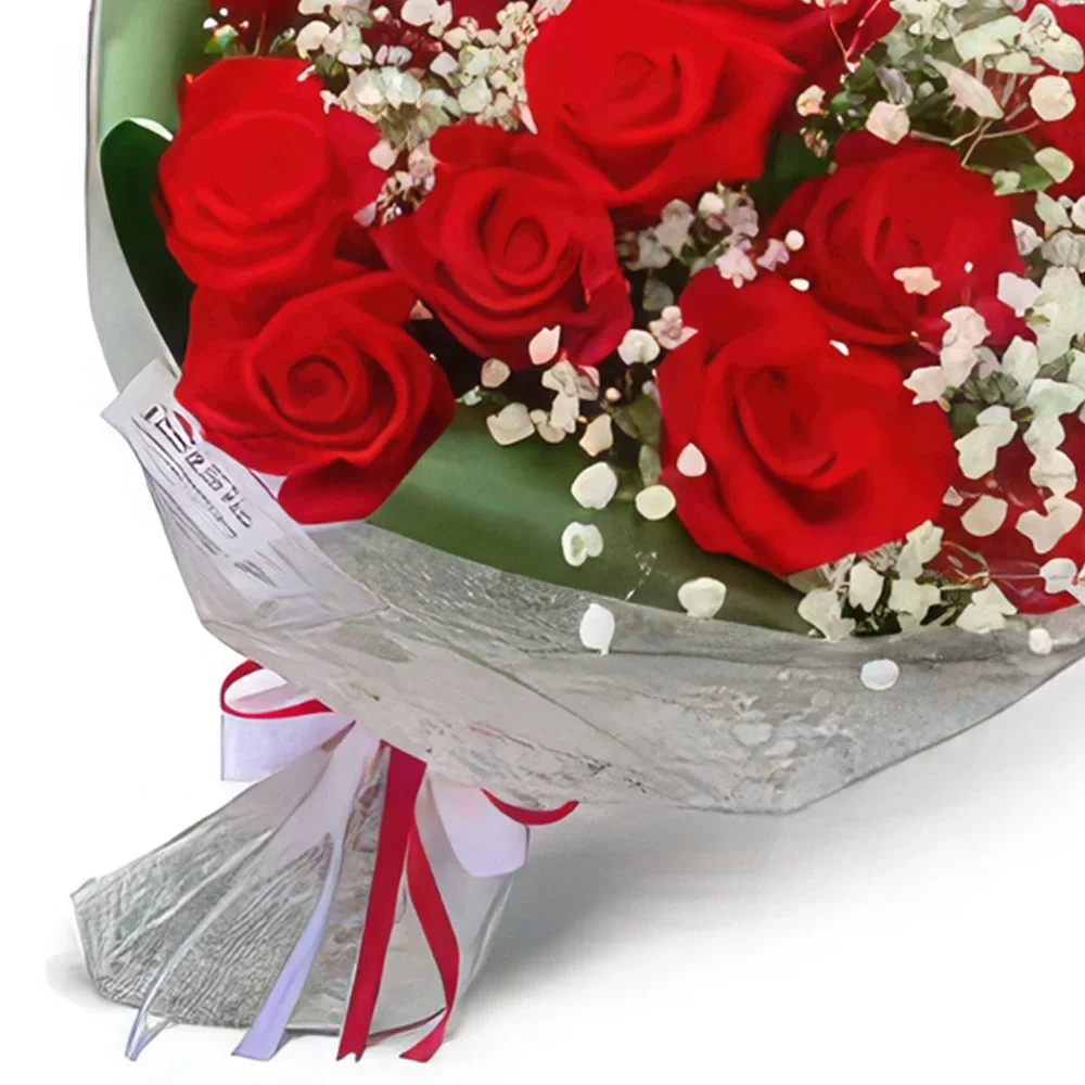 Ибиса цветя- Червено и бяло Букет/договореност цвете