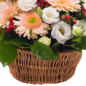 Oman flowers  -  Basket in light colors Flower Bouquet/Arrangement