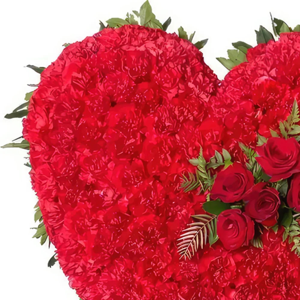 بائع زهور سرقسطة- قلب أحمر باقة الزهور