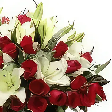 Ad Dilam blomster- Roser og liljer Blomsterarrangementer bukett