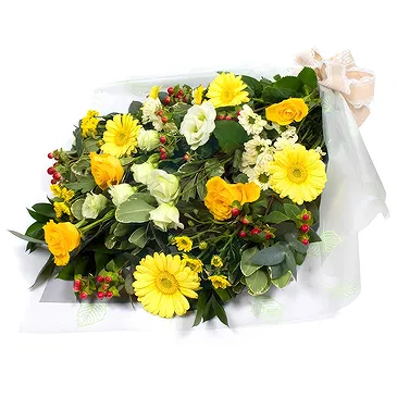 Trinidad de Quebradas blomster- Gul begravelsesbukett Blomsterarrangementer bukett