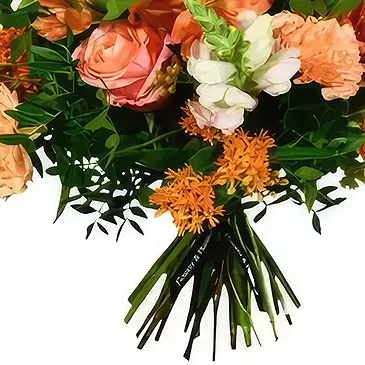 Leicester flowers  -  Blushing Orange Flower Bouquet/Arrangement