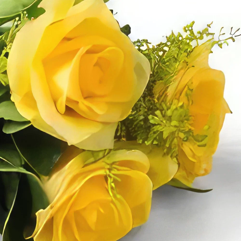 Belém kvety- Kytica 3 žltých ruží Aranžovanie kytice