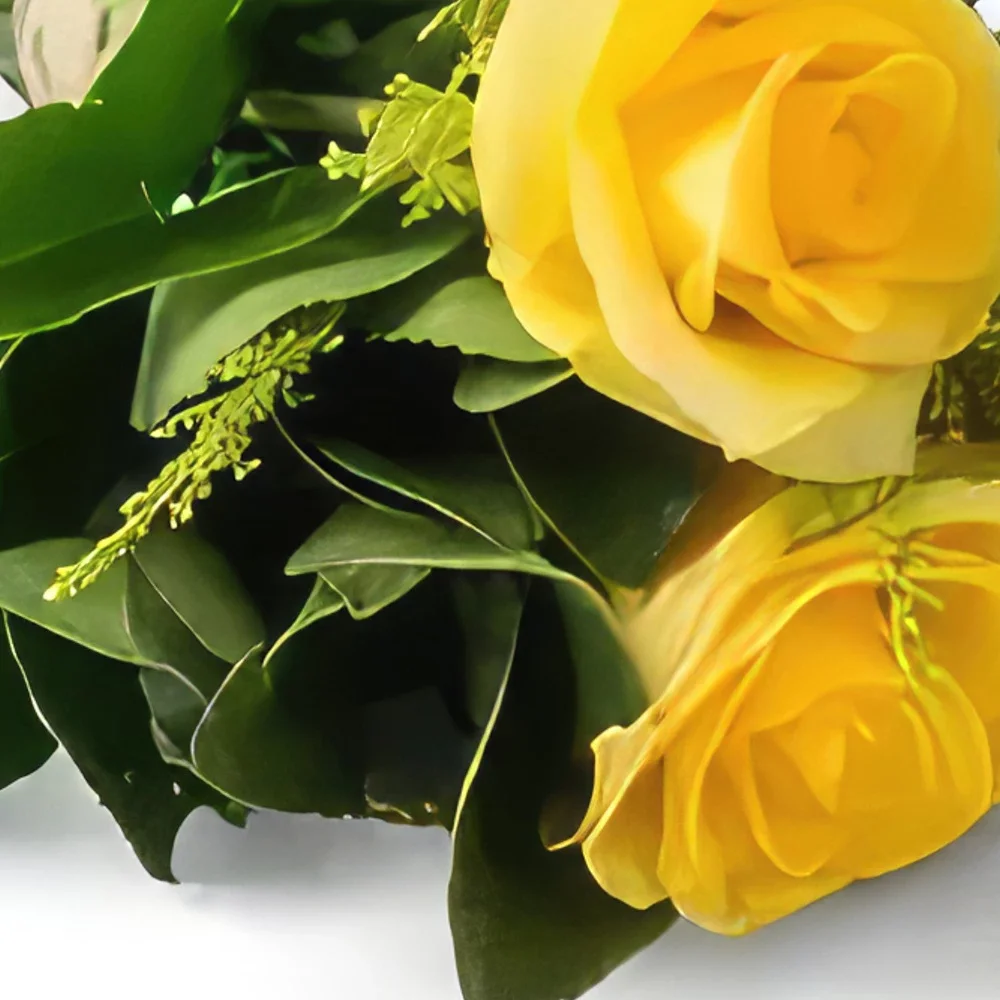 Белу-Оризонти цветы- Букет из 3 желтых роз Цветочный букет/композиция