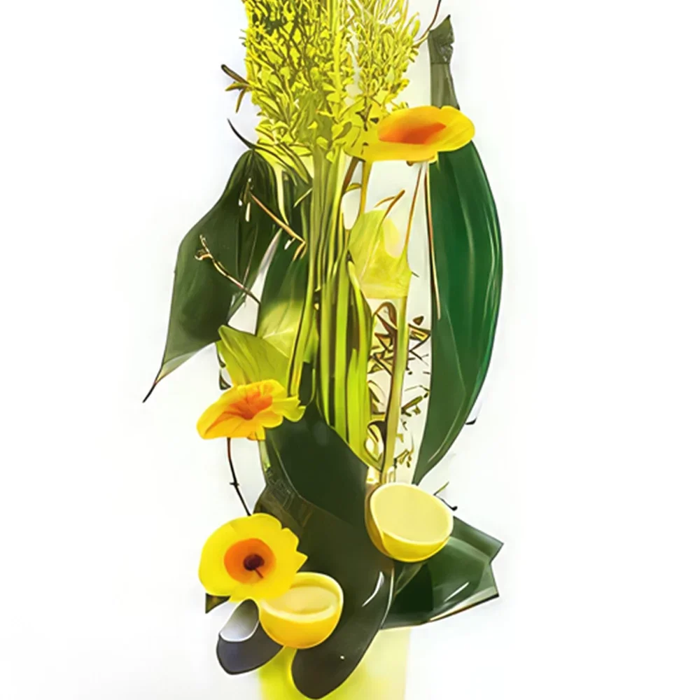 Нант цветя- Слънчева цветна аранжировка Букет/договореност цвете