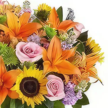 Ad Dilam blomster- Lyse solrike blomster Blomsterarrangementer bukett