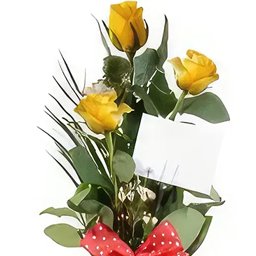 Cala Llonga flowers  -  Golden Glow Rose Ensemble Flower Bouquet/Arrangement
