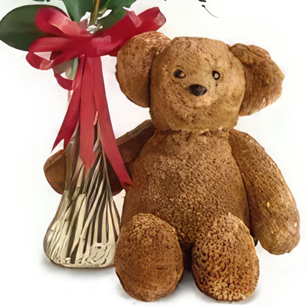 Marbella blomster- Teddy med kjærlighet Blomsterarrangementer bukett