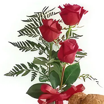 Adma flowers  -  Teddy with Love Flower Bouquet/Arrangement