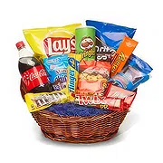Fairways online Blomsterhandler - Junk Food massevis kurv Buket