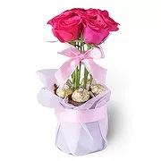 Sharjah Online kukkakauppias - Makea Pinkki Kimppu