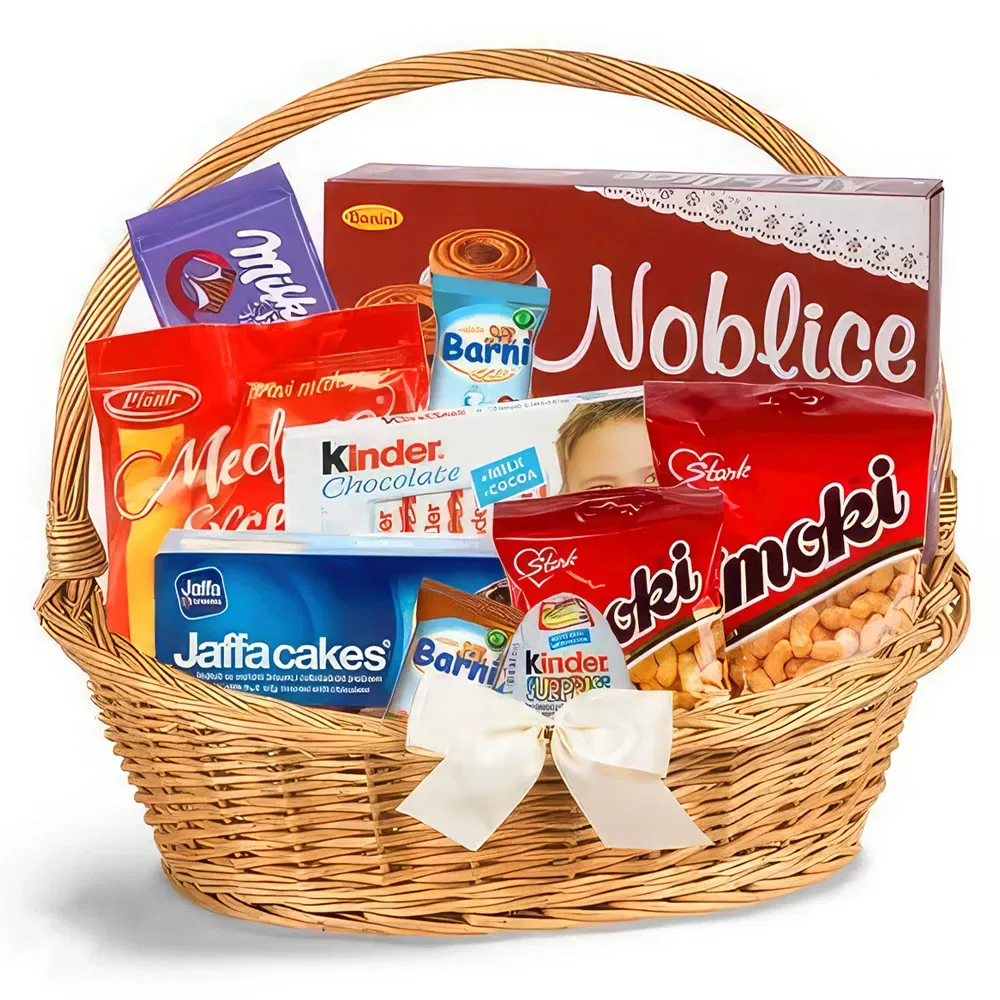 Serbia flowers  -  Sweet Treats Kids Basket