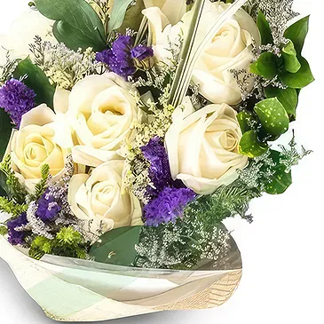 Cala Llonga flowers  -  Soft White Tribute Flower Bouquet/Arrangement