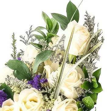 Cala Llonga flowers  -  Soft White Tribute Flower Bouquet/Arrangement